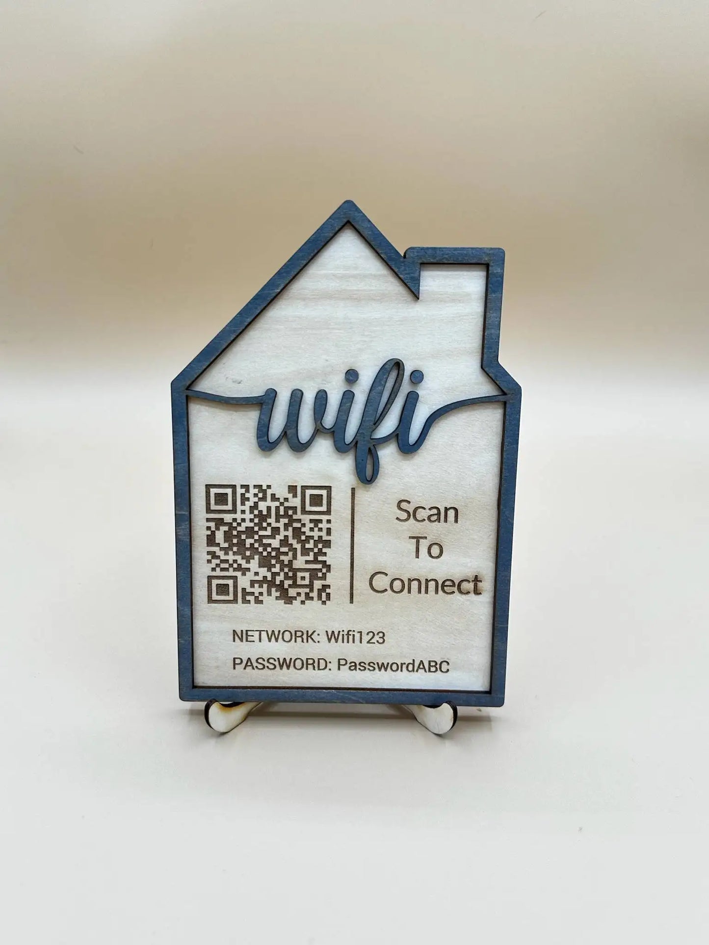 Custom Engraved Wi-Fi Sign — Wood or Acrylic