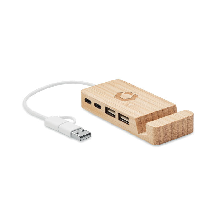 Hub USB b'4 Portijiet BambooConnect