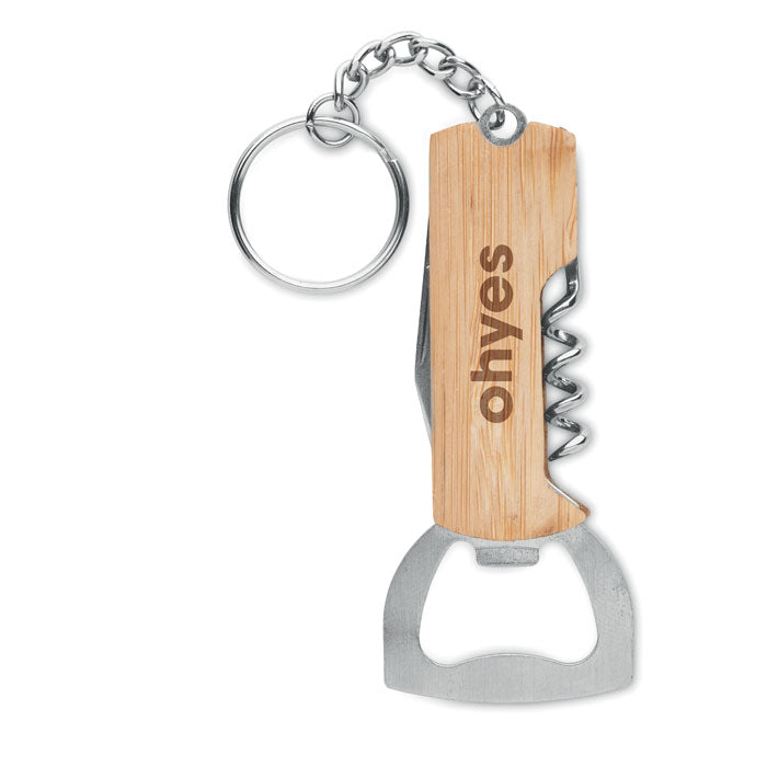 Bamboo Multi-Tool Key Ring