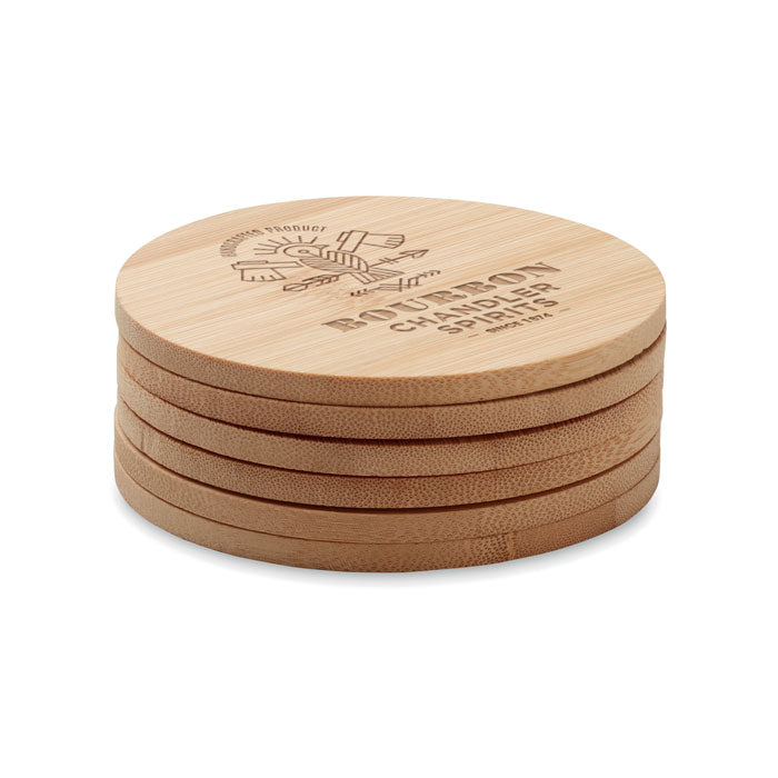 Sett ta' Coaster tal-Bambu Naturali