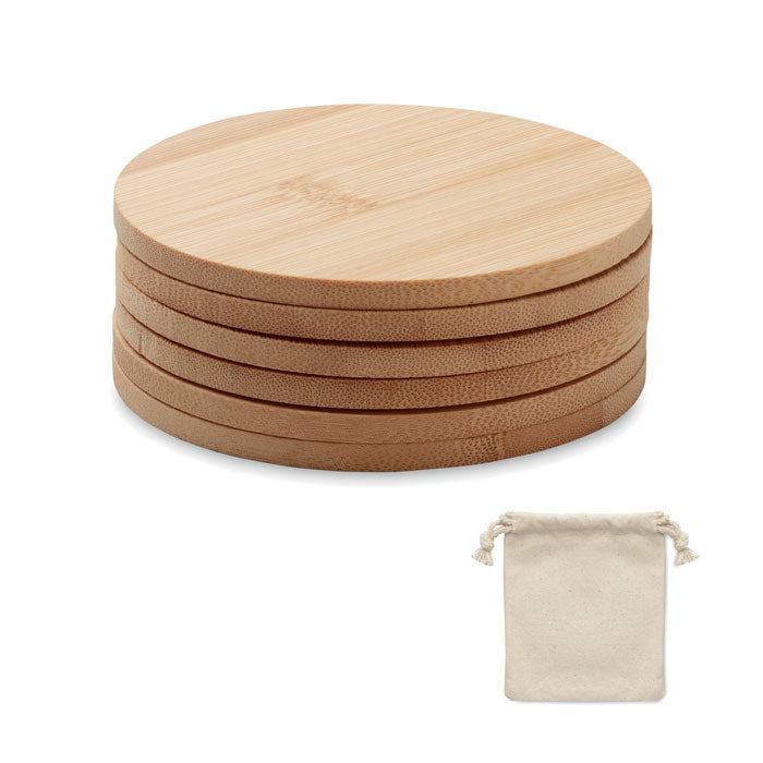 Sett ta' Coaster tal-Bambu Naturali