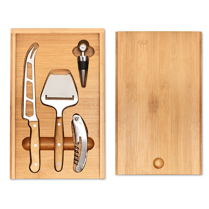 Bamboo Wine & Cheese Set