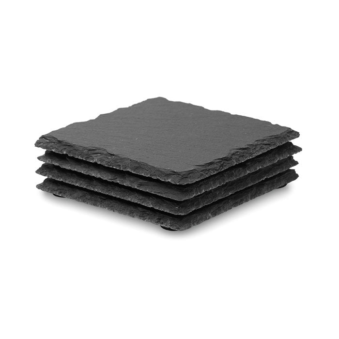 Slate Elegance Coaster Set