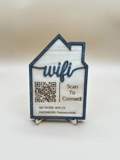 Custom Engraved Wi-Fi Sign — Wood or Acrylic