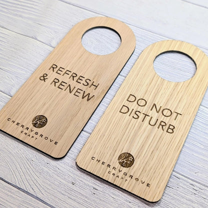 Custom Engraved “Do Not Disturb” Sign — Wood or Acrylic