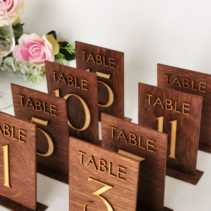 Custom Engraved Table Numbers