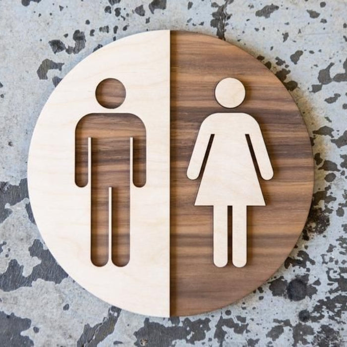 Custom Engraved Bathroom Signs