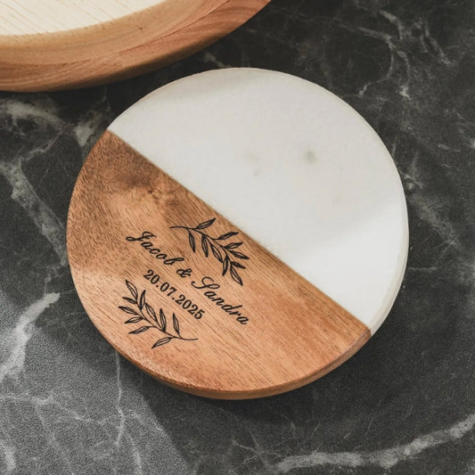 Marble & Bamboo Serving Board