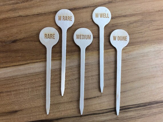 Custom Engraved Wooden Food Picks