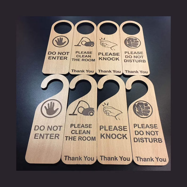 Custom Engraved “Do Not Disturb” Sign — Wood or Acrylic