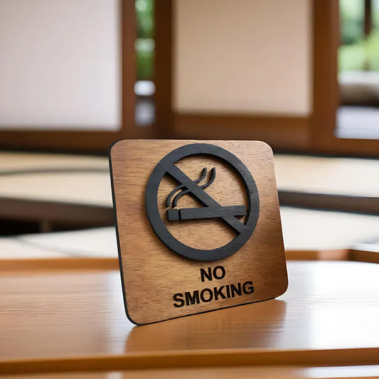 No Smoking Sign — Wood or Acrylic