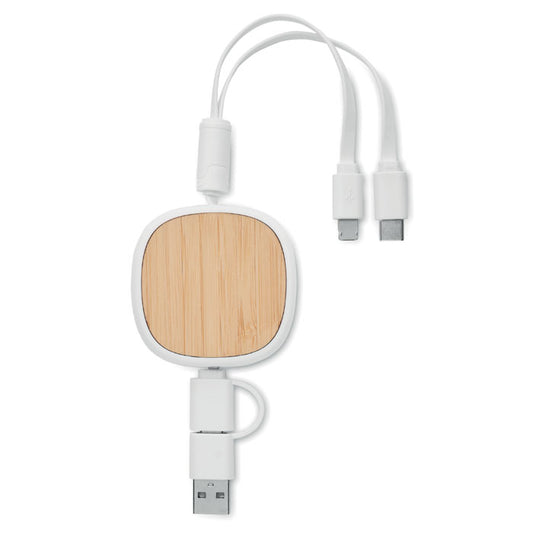 BambooFlex Retractable Charging Cable