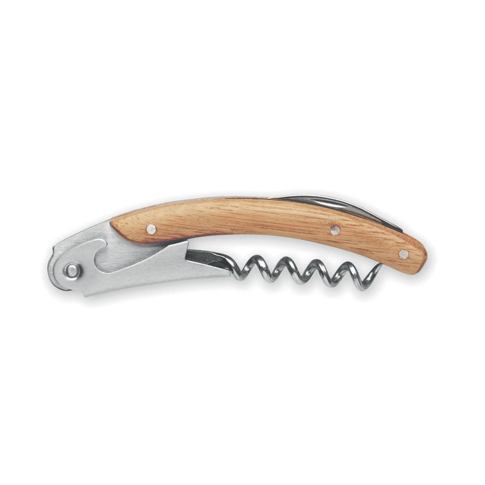 Sikkina Sommelier Blaiter Stainless b'wiċċ tal-bambu